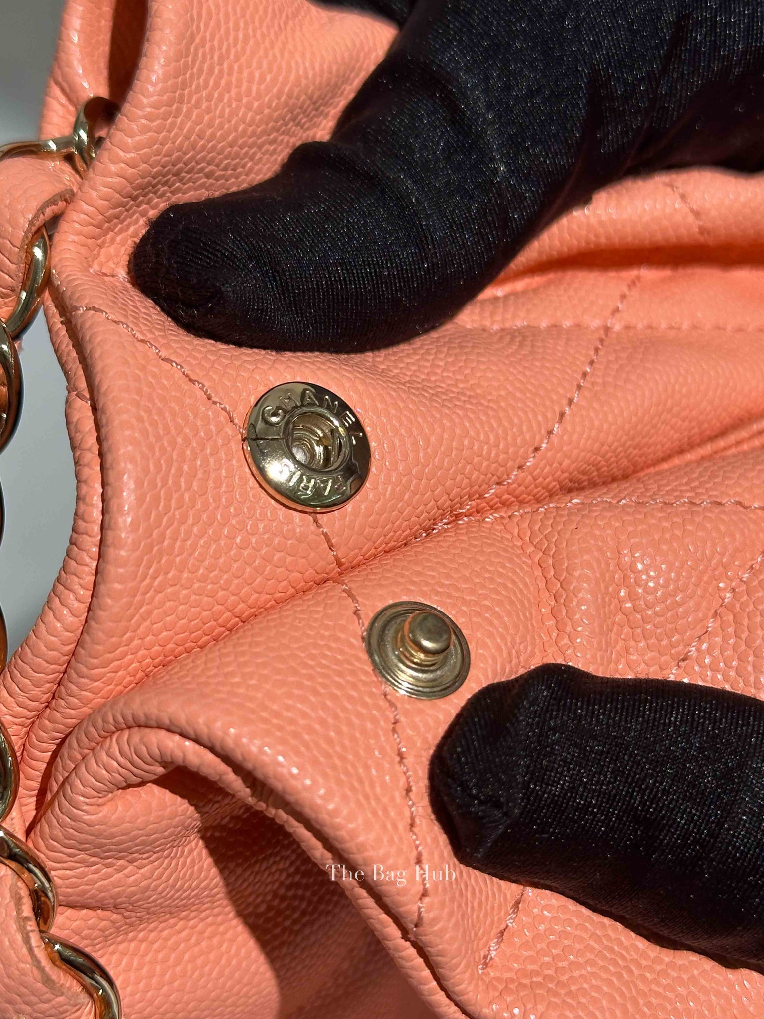 Chanel Light Salmon Caviar 22 Small Handbag