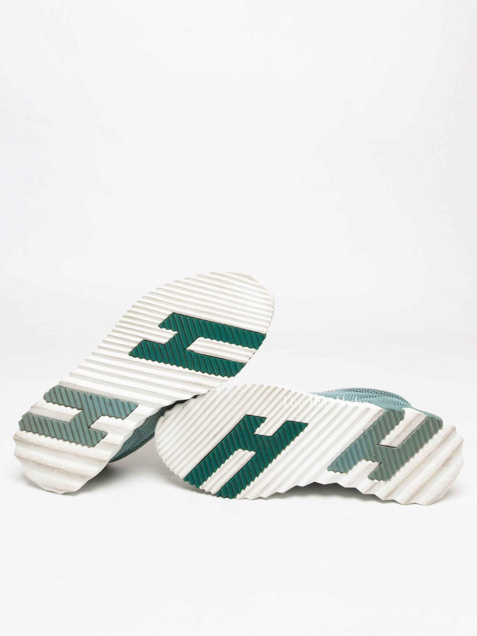 Hermes Green/Grey Mesh and Suede Tennis Bouncing Sneakers Size 38
