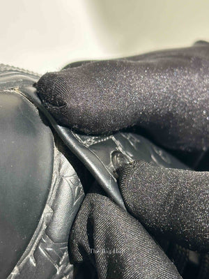 Louis Vuitton Black Calfskin Embossed Monogram Punchy High Top Sneakers 36.5