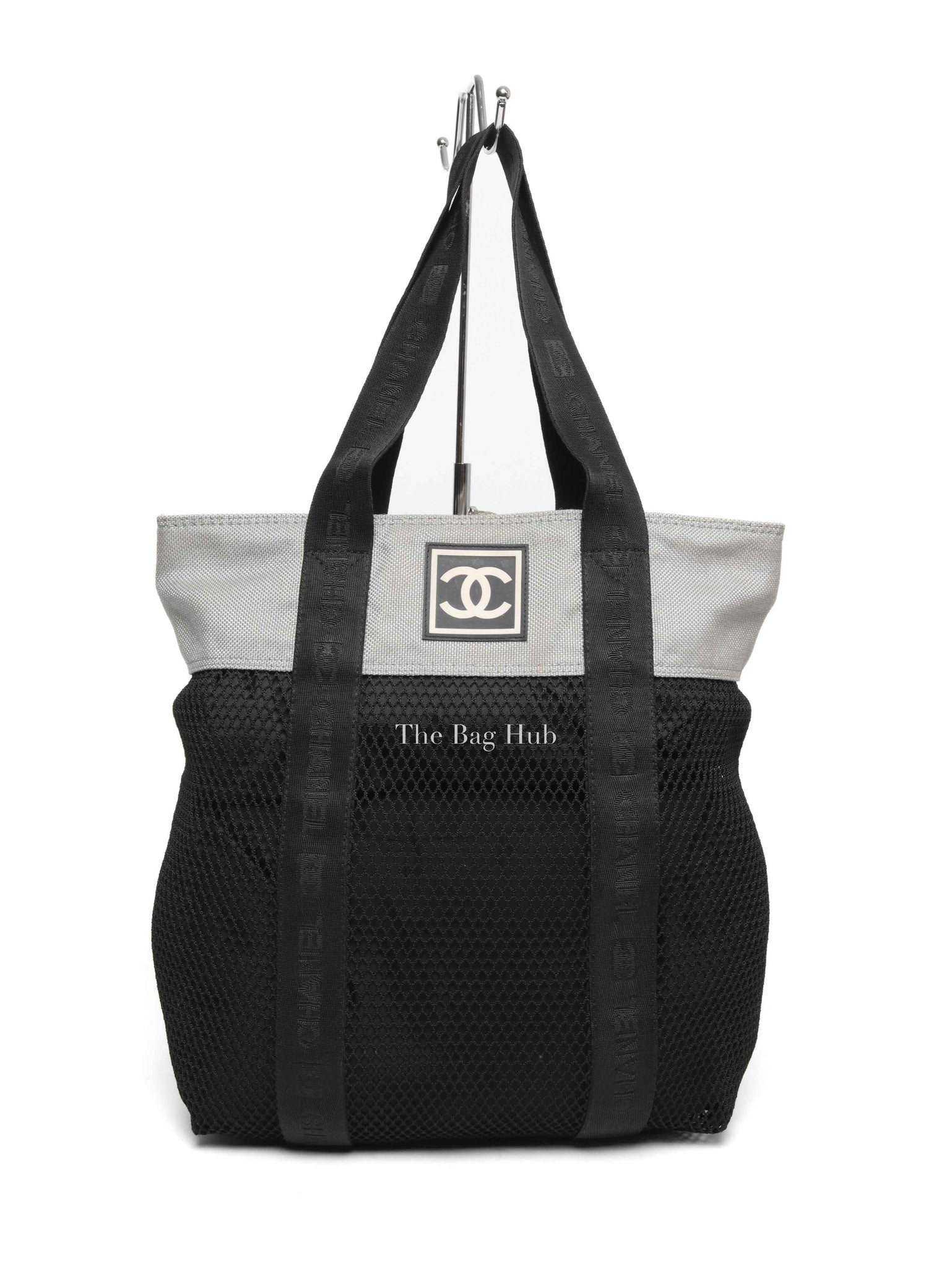Chanel Black Mesh Sport Line Tote Bag