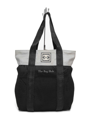 Chanel Black Mesh Sport Line Tote Bag