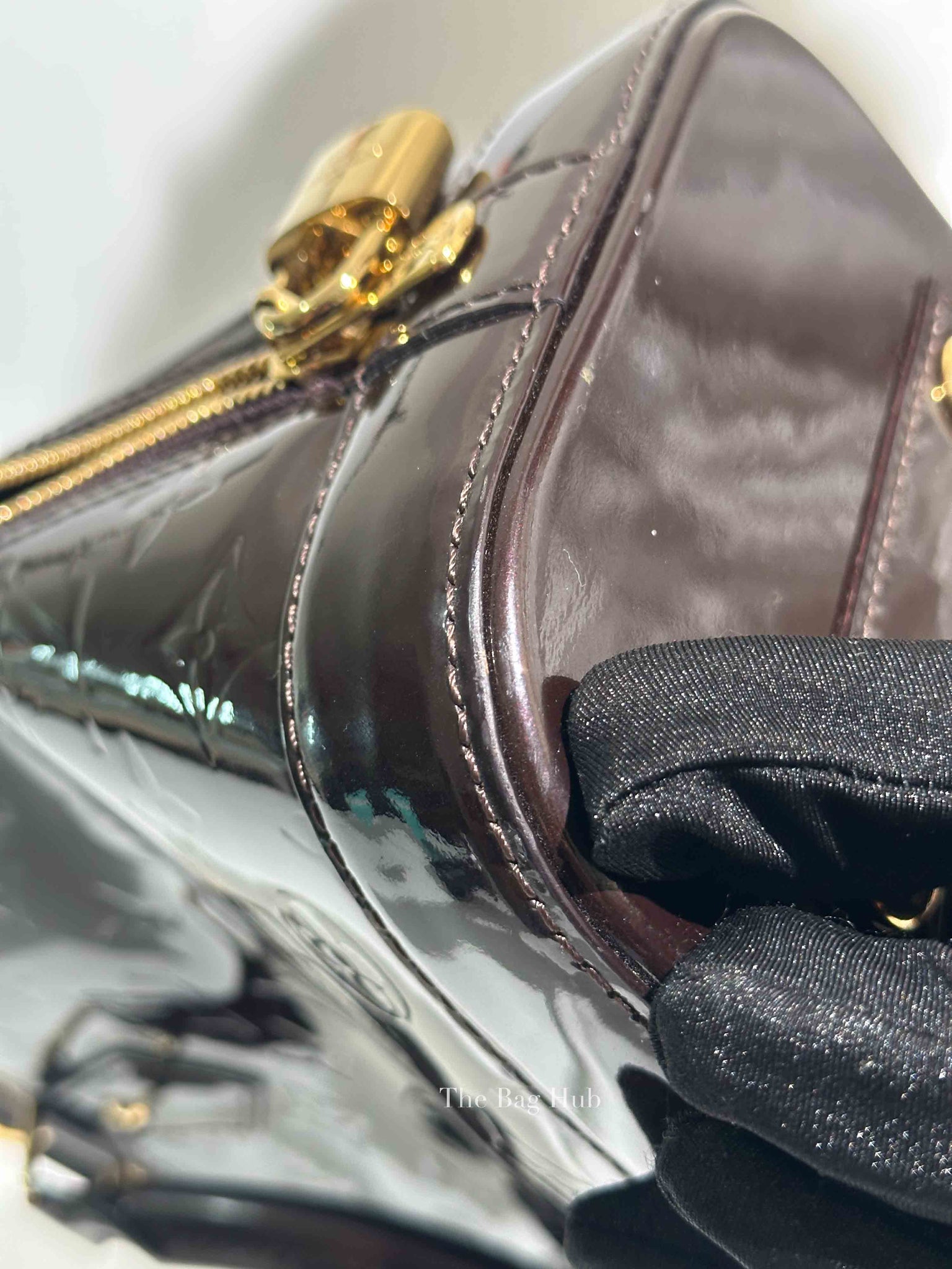 Louis Vuitton Amarante Monogram Vernis Alma PM Bag
