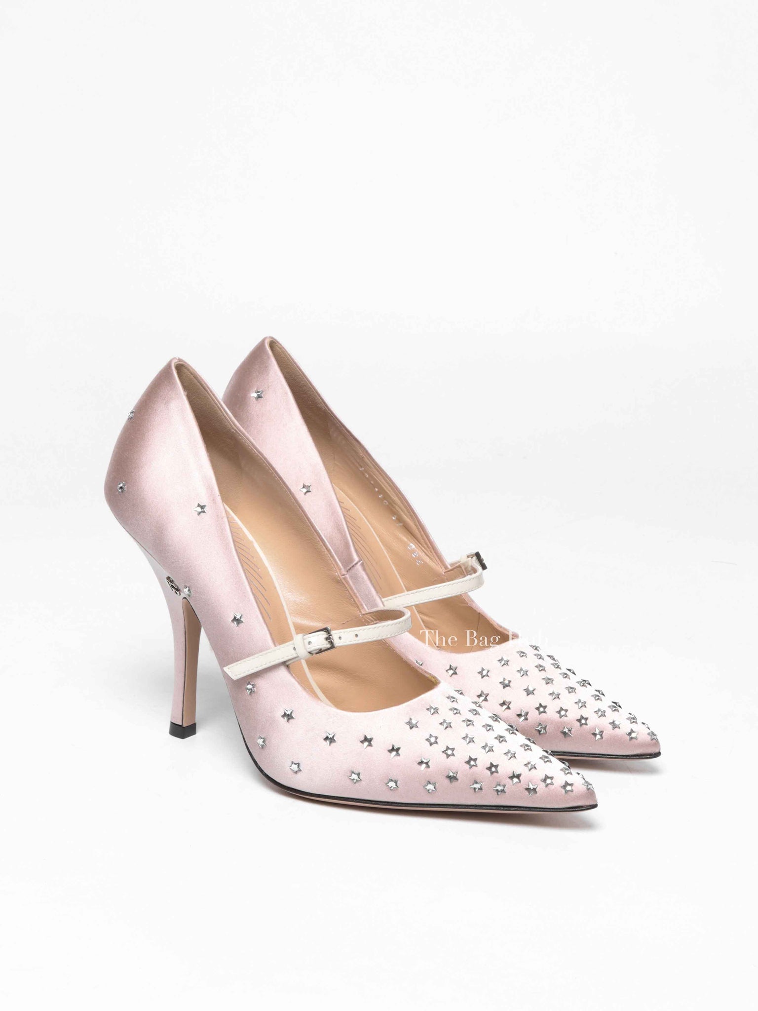 Gucci Pink Satin Crystal-Embellished Jodie Pumps Size 37