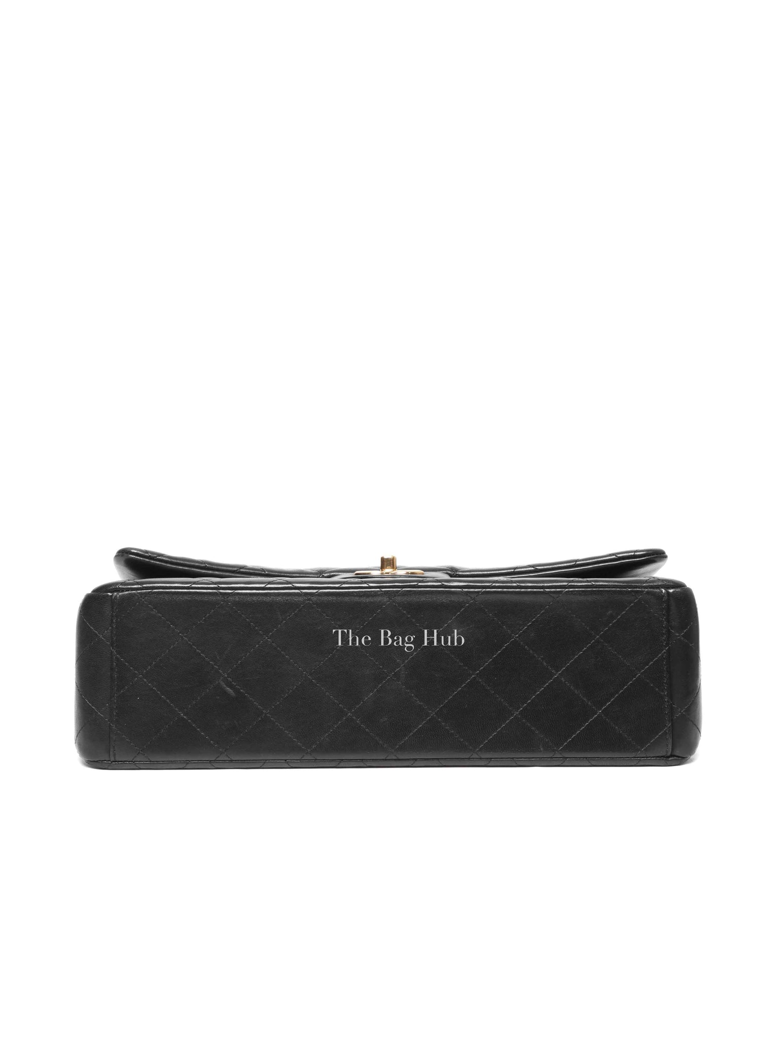 Chanel Black Leather Timeless Double Flap Maxi Jumbo Bag