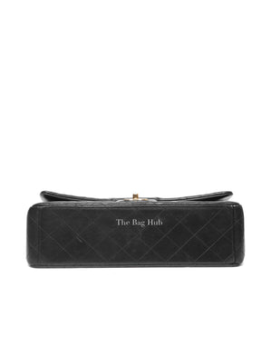 Chanel Black Leather Timeless Double Flap Maxi Jumbo Bag
