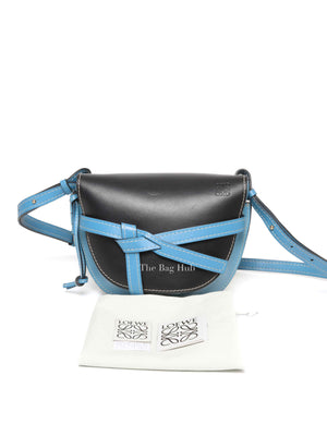 Loewe Black & Light Blue Calfskin Small Gate Crossbody Bag