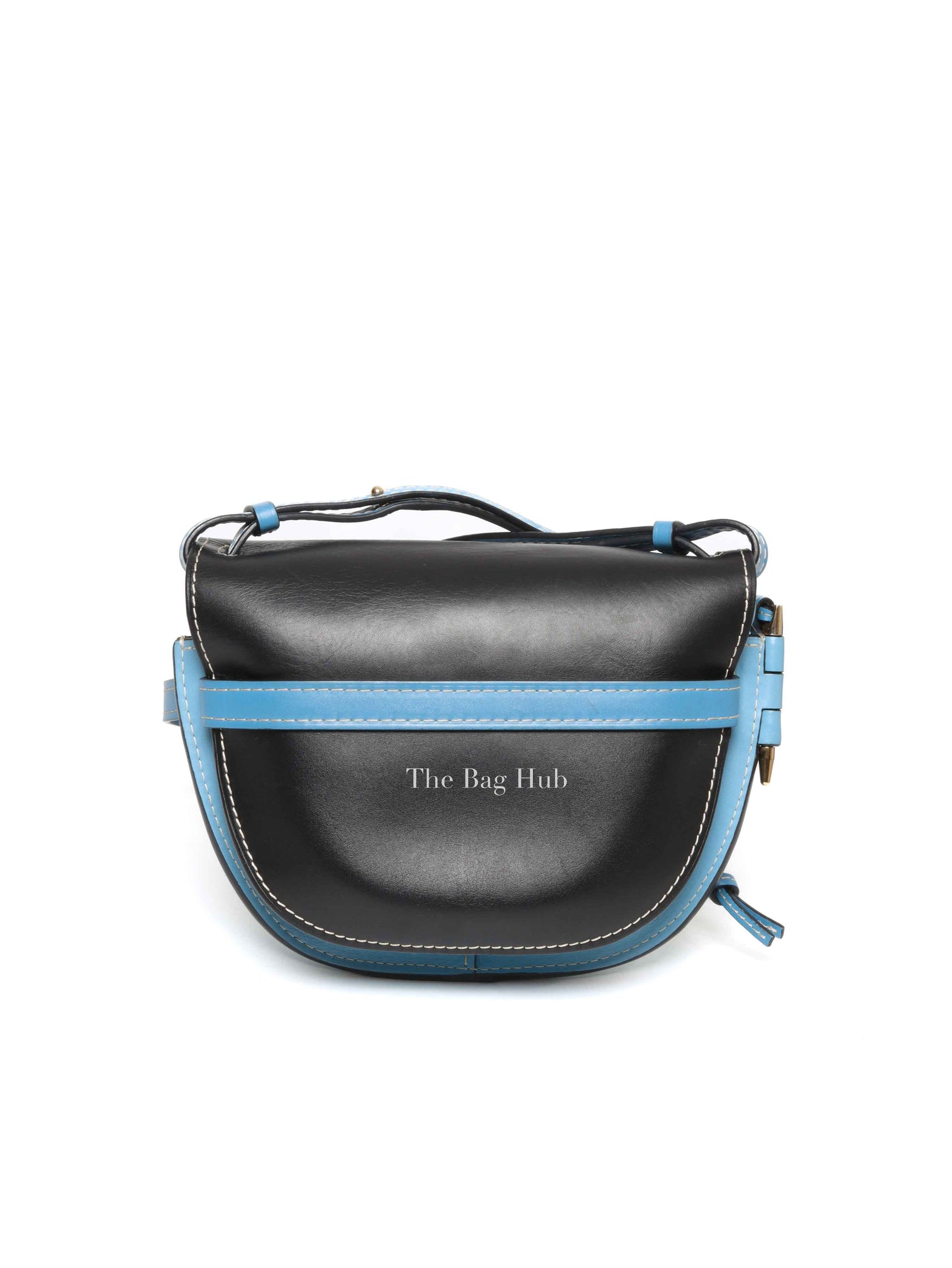 Loewe Black & Light Blue Calfskin Small Gate Crossbody Bag