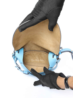 Loewe Black & Light Blue Calfskin Small Gate Crossbody Bag