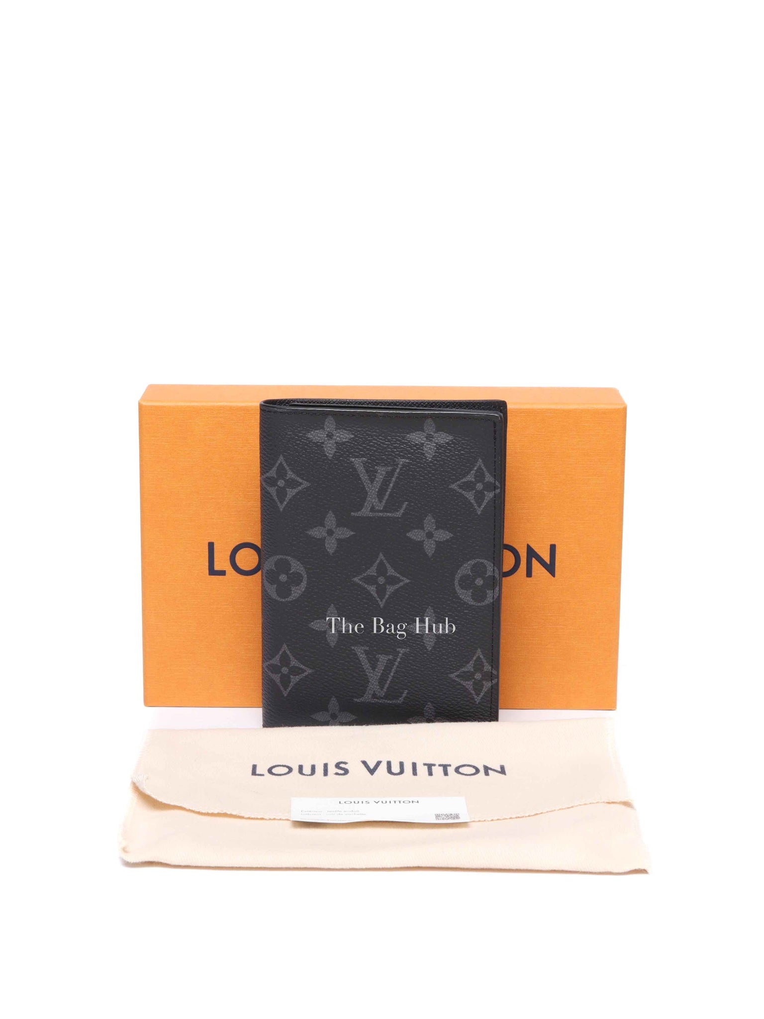 Louis Vuitton Black Coated Canvas Monogram Eclipse Passport Cover