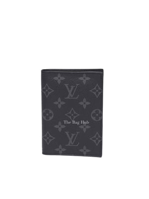 Louis Vuitton Black Coated Canvas Monogram Eclipse Passport Cover