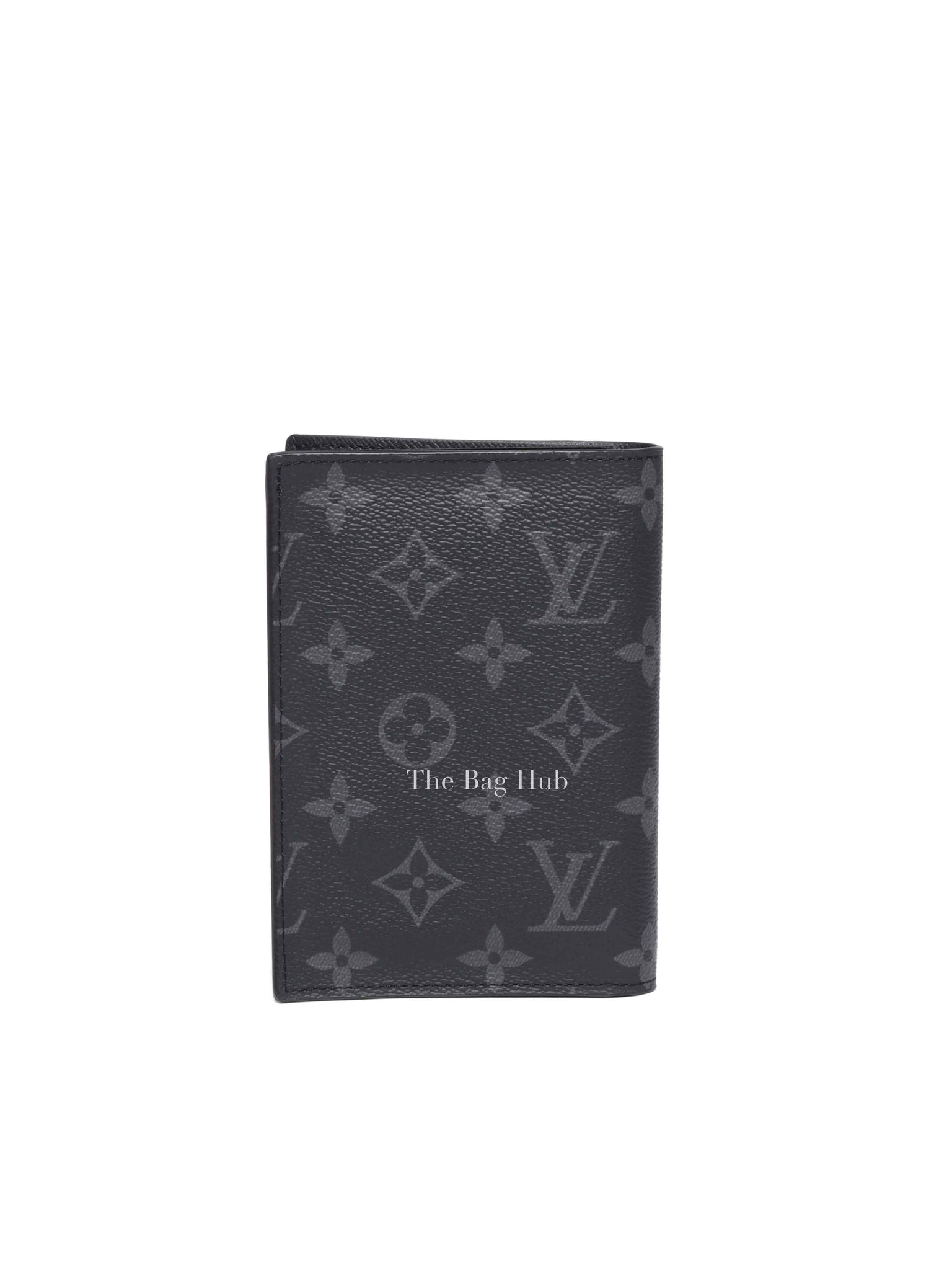 Louis Vuitton Black Coated Canvas Monogram Eclipse Passport Cover