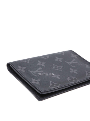 Louis Vuitton Black Coated Canvas Monogram Eclipse Passport Cover