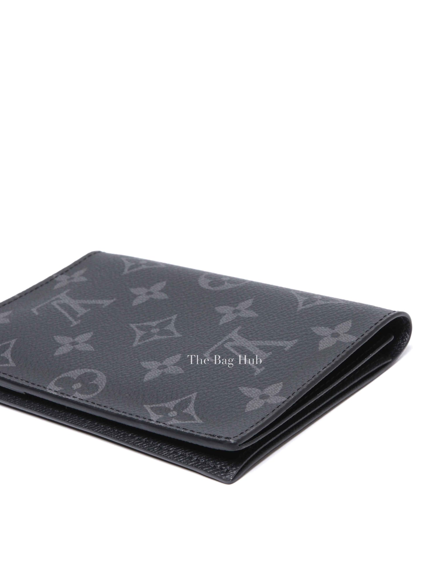 Louis Vuitton Black Coated Canvas Monogram Eclipse Passport Cover