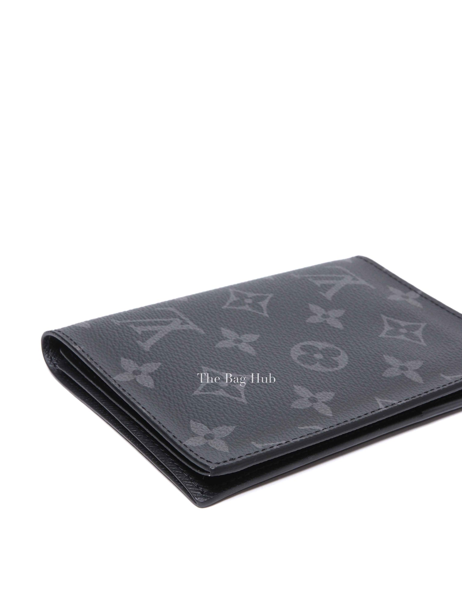 Louis Vuitton Black Coated Canvas Monogram Eclipse Passport Cover