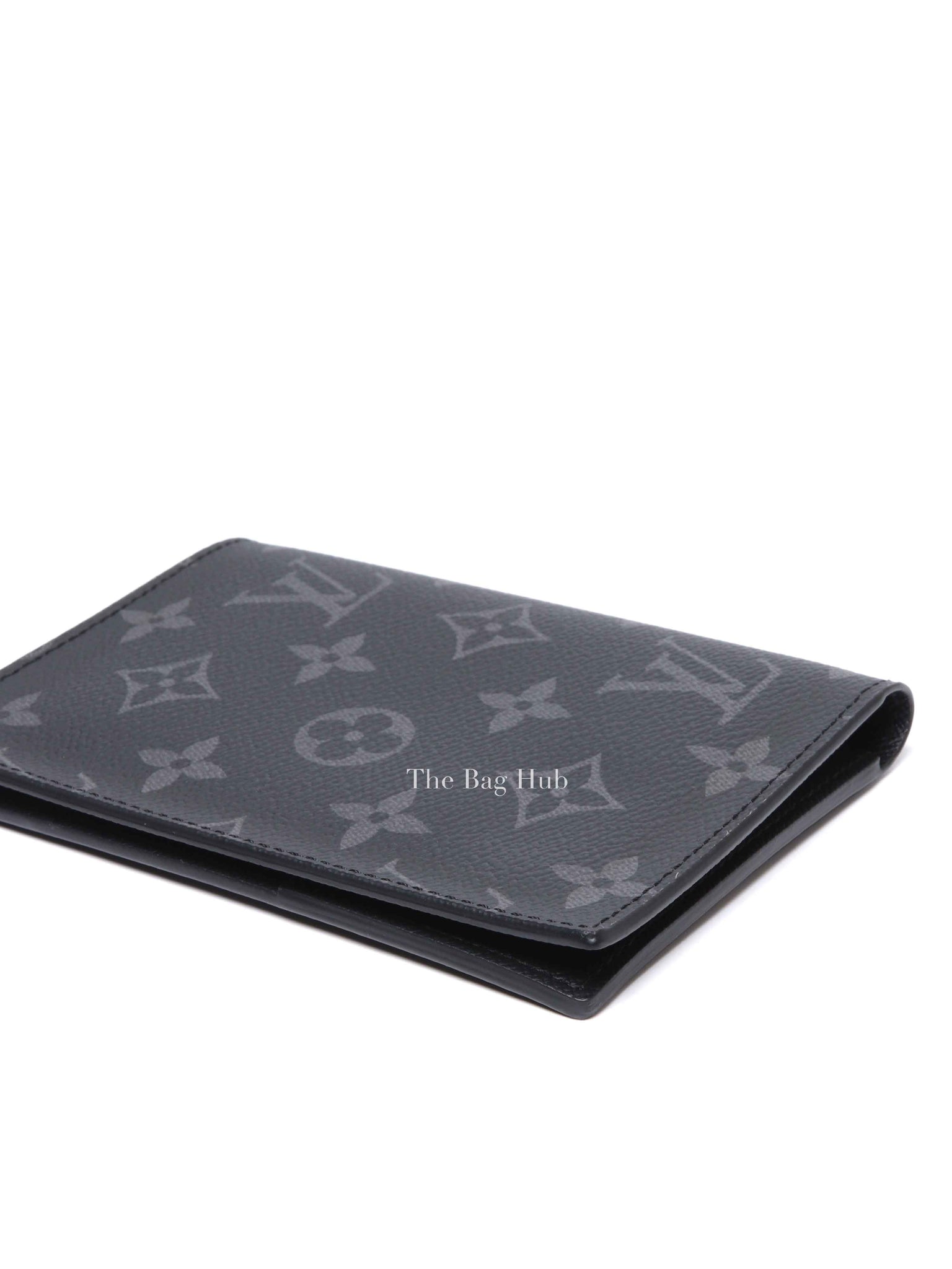 Louis Vuitton Black Coated Canvas Monogram Eclipse Passport Cover