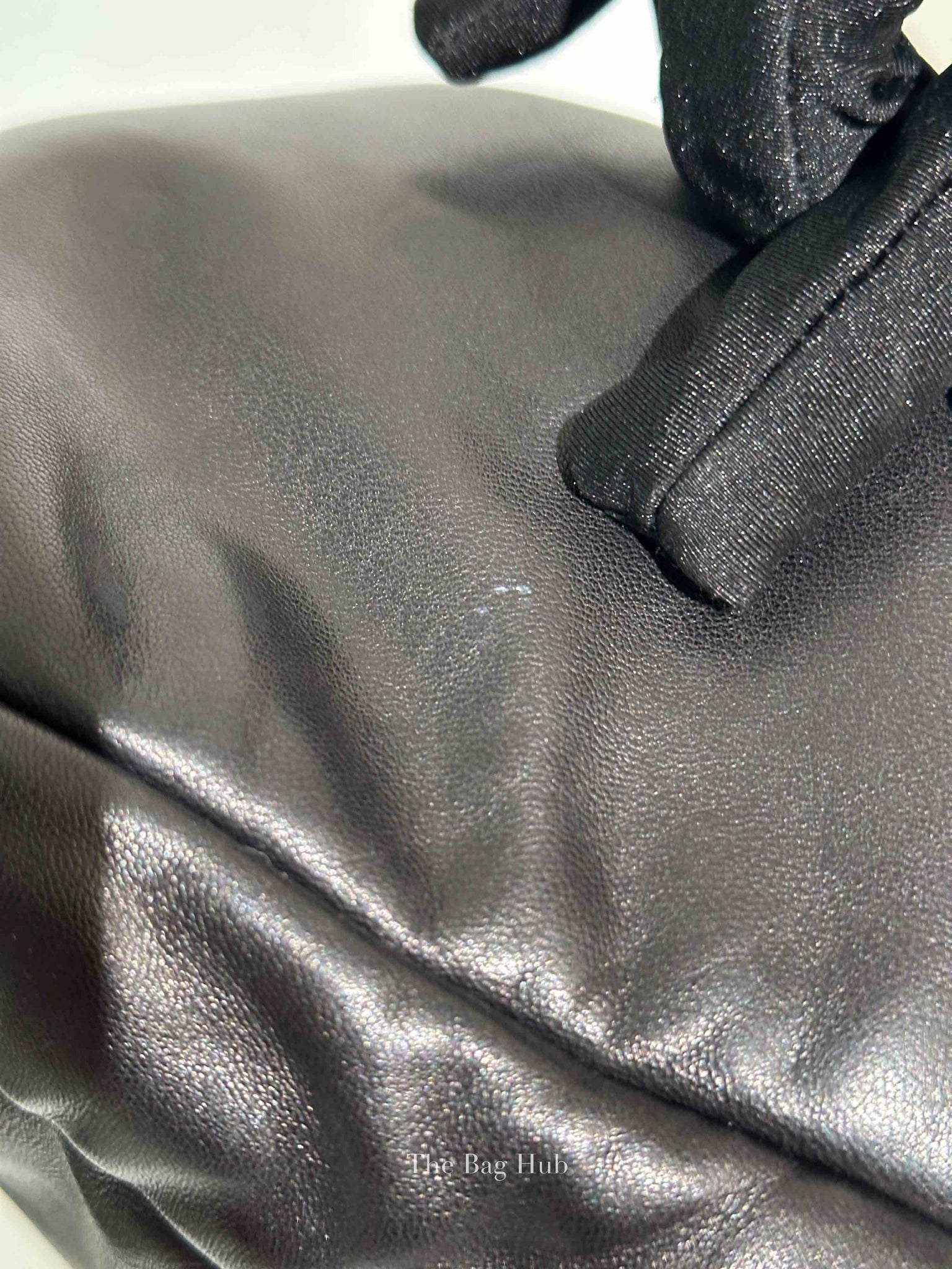 Prada Black Leather Enamel Logo Crossbody Bag