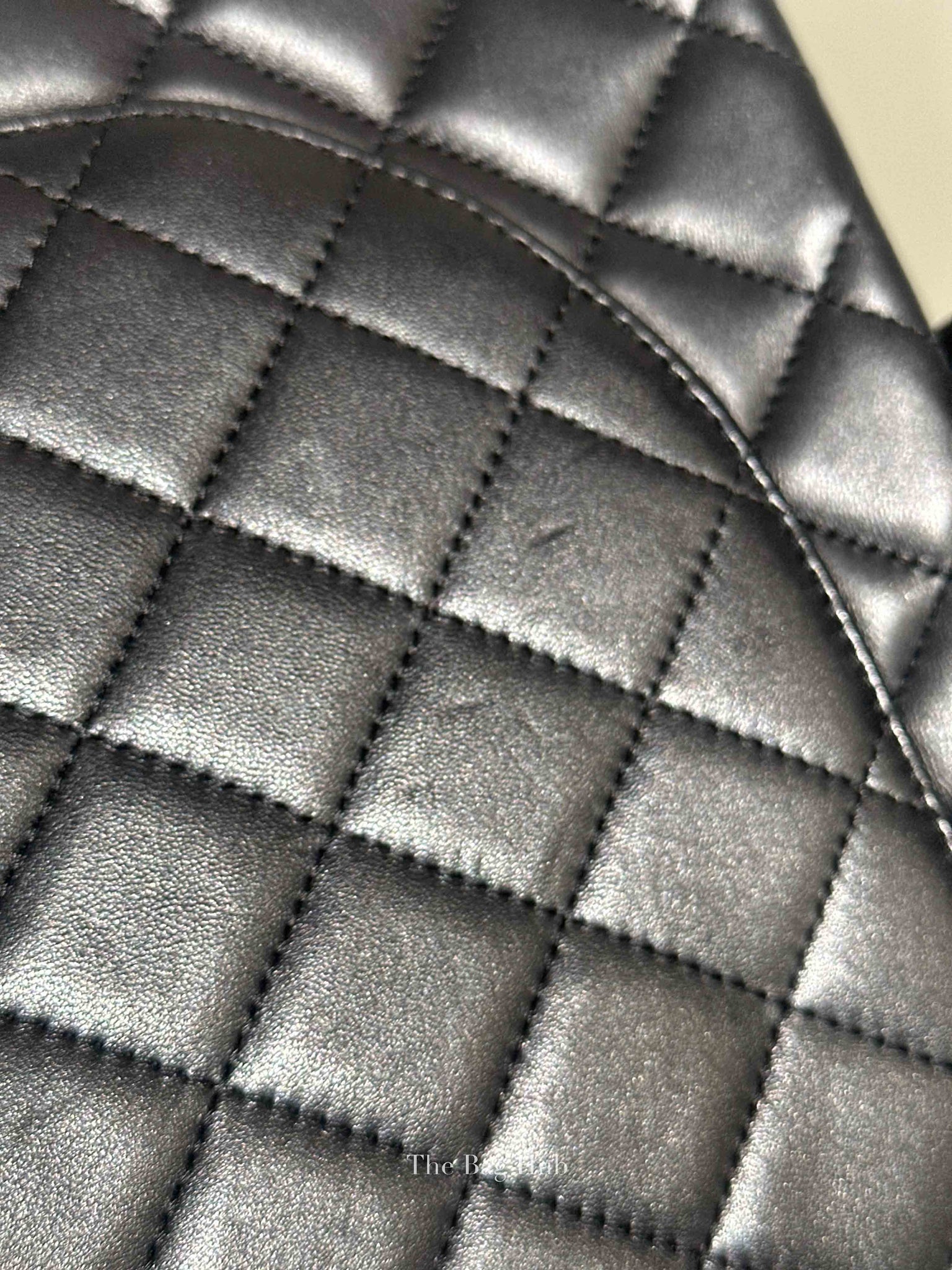Chanel Black Leather Timeless Double Flap Maxi Jumbo Bag
