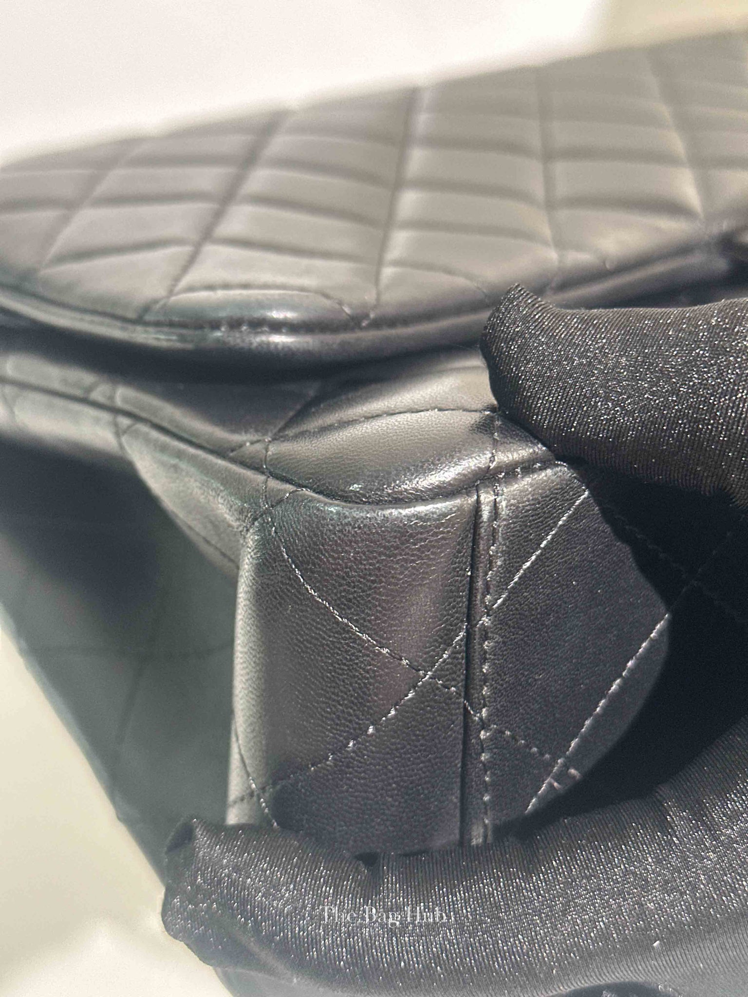 Chanel Black Leather Timeless Double Flap Maxi Jumbo Bag