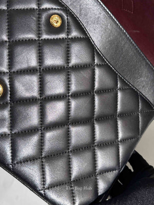 Chanel Black Leather Timeless Double Flap Maxi Jumbo Bag