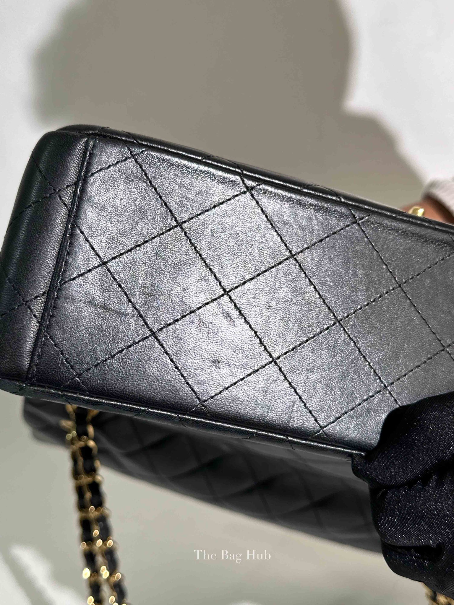 Chanel Black Leather Timeless Double Flap Maxi Jumbo Bag