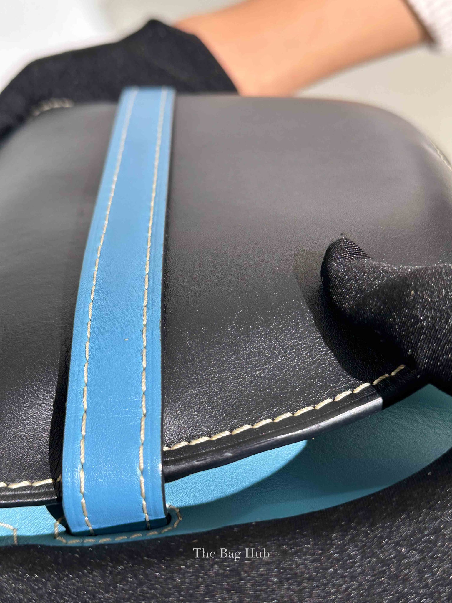Loewe Black & Light Blue Calfskin Small Gate Crossbody Bag