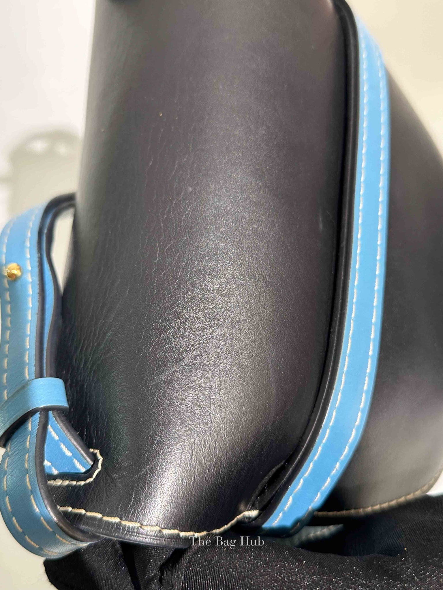 Loewe Black & Light Blue Calfskin Small Gate Crossbody Bag