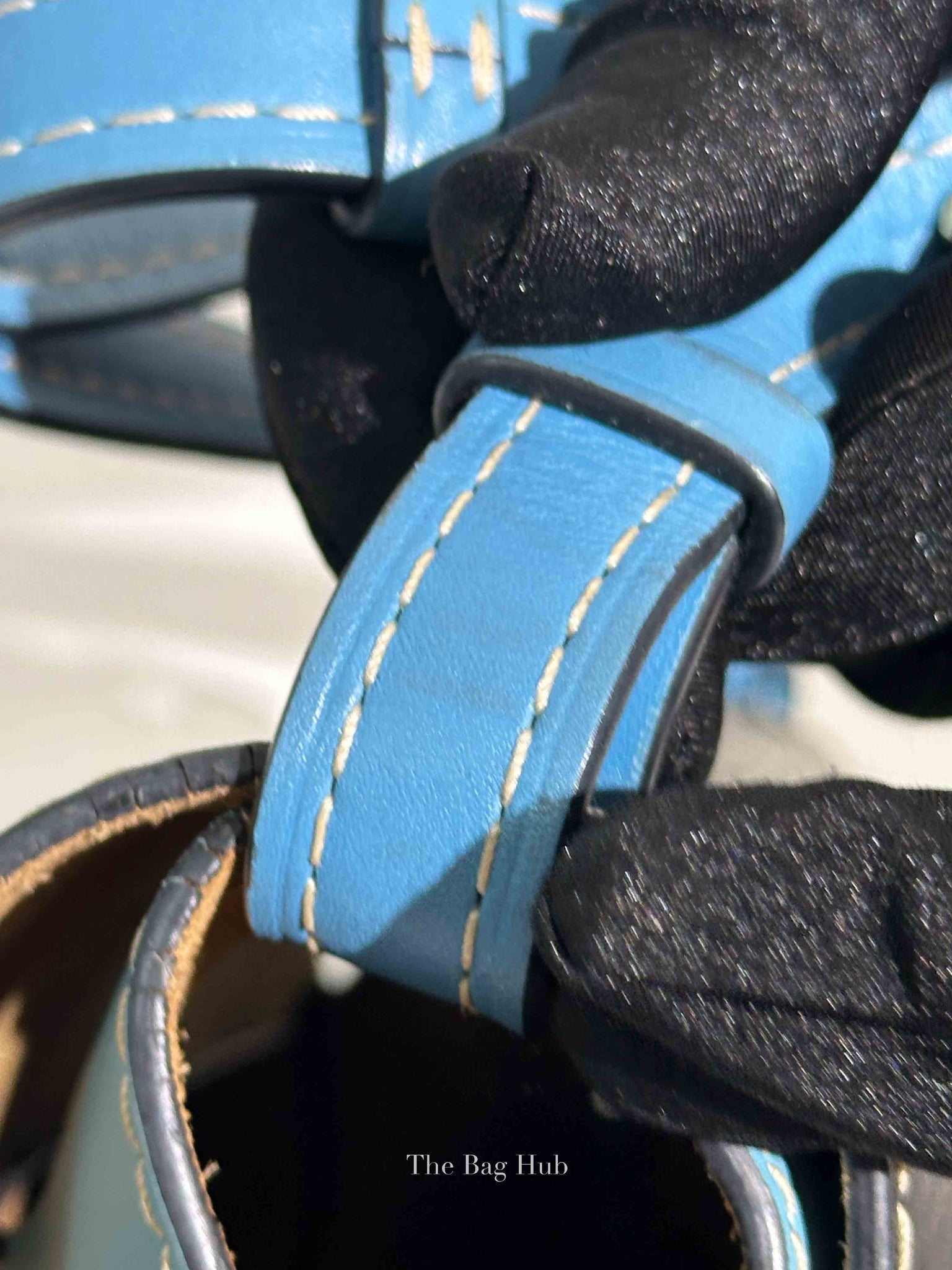 Loewe Black & Light Blue Calfskin Small Gate Crossbody Bag