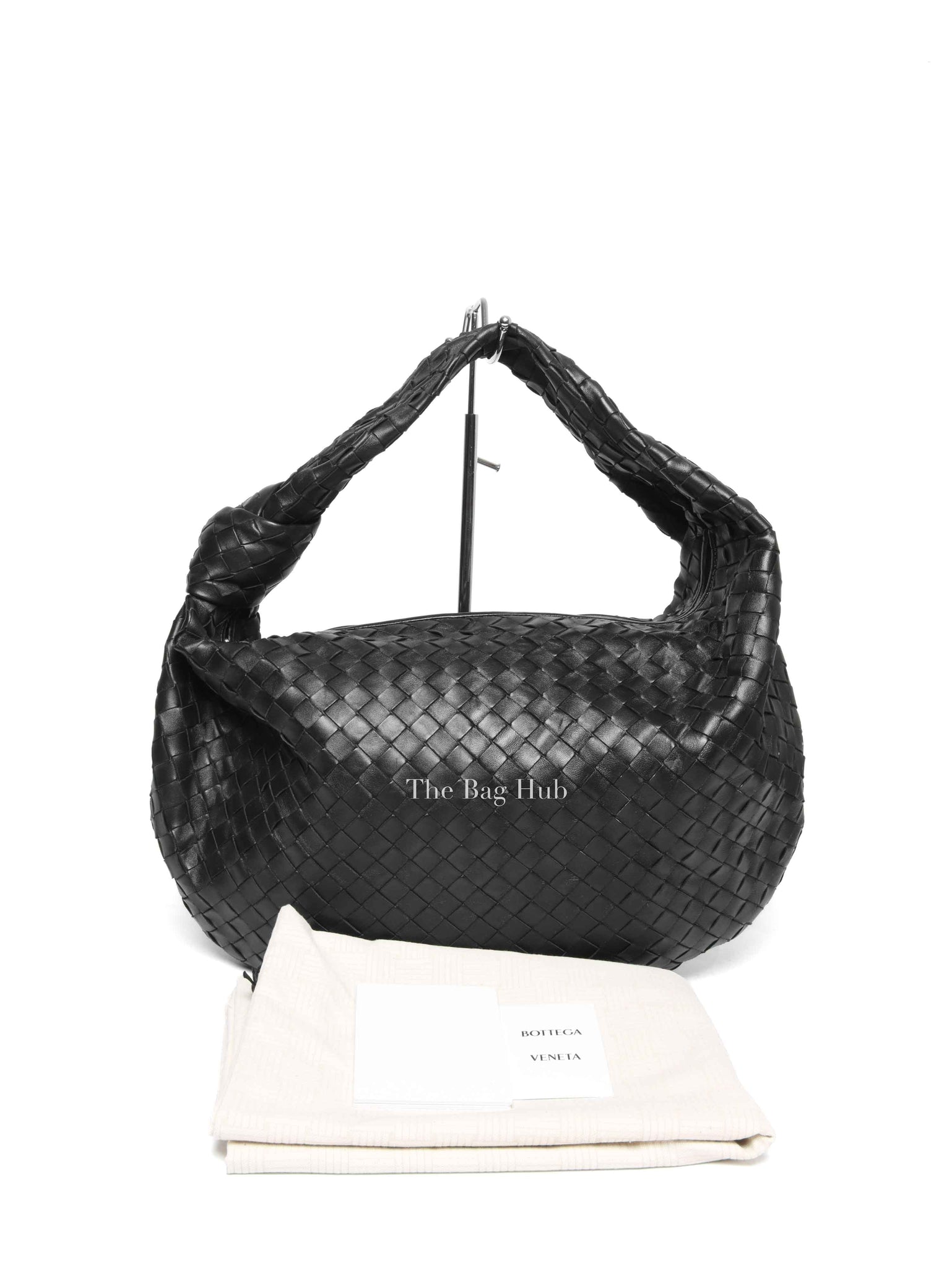 Bottega Veneta Black Intrecciato Leather Jodie Classic Shoulder Bag