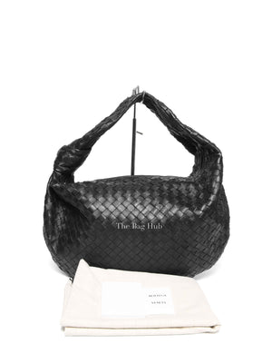Bottega Veneta Black Intrecciato Leather Jodie Classic Shoulder Bag