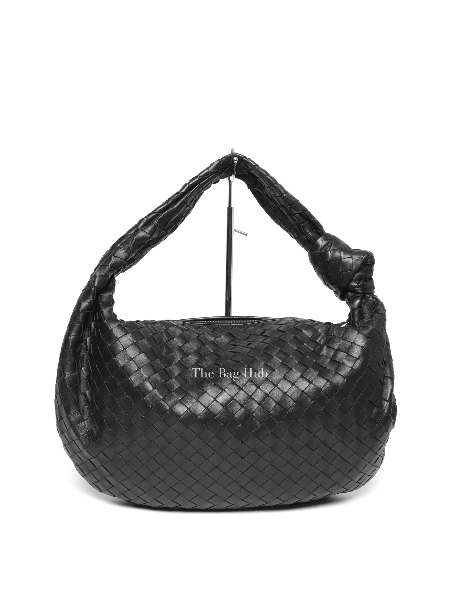 Bottega Veneta Black Intrecciato Leather Jodie Classic Shoulder Bag