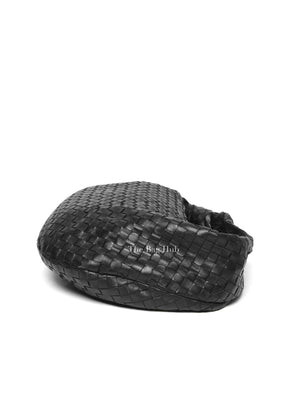 Bottega Veneta Black Intrecciato Leather Jodie Classic Shoulder Bag