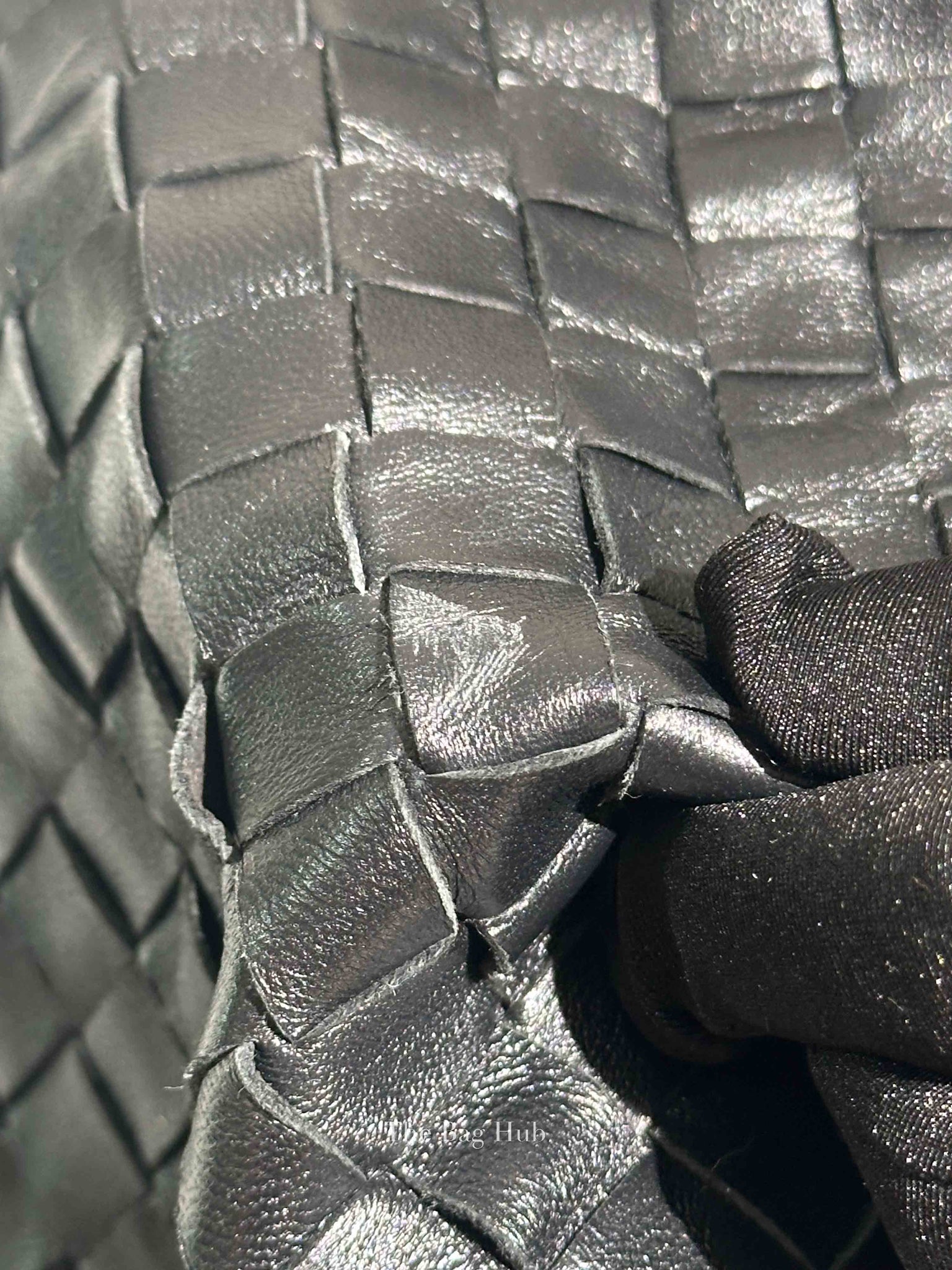 Bottega Veneta Black Intrecciato Leather Jodie Classic Shoulder Bag