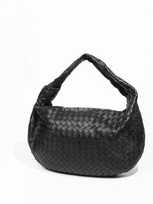 Bottega Veneta Black Intrecciato Leather Jodie Classic Shoulder Bag