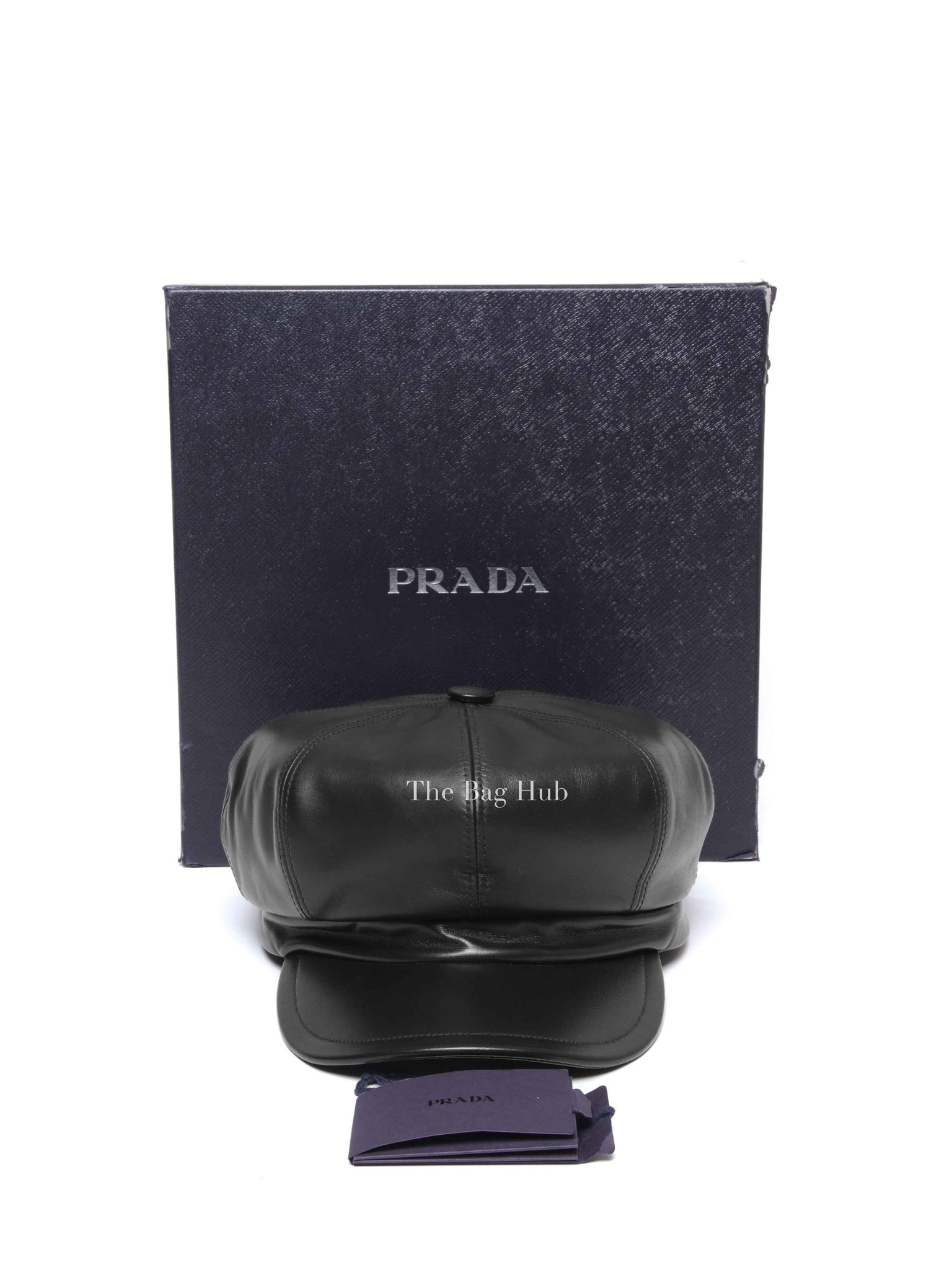 Prada Black Leather Cap