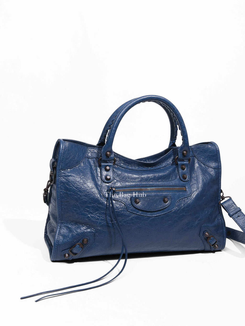 Balenciaga Mineral Blue Lambskin Le City Medium Bag