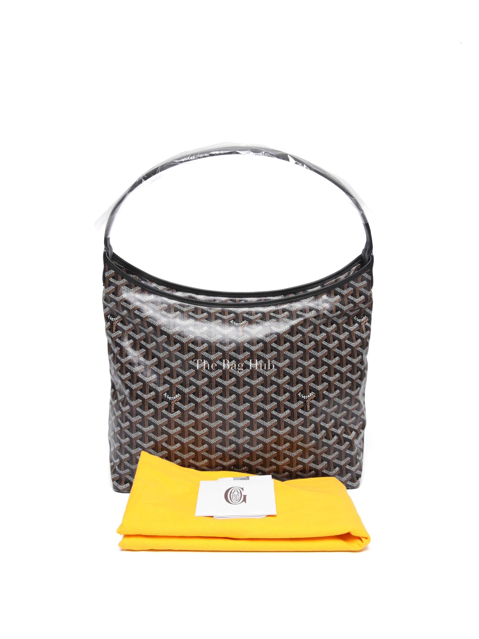 Goyard Black Canvas Boheme Hobo Bag