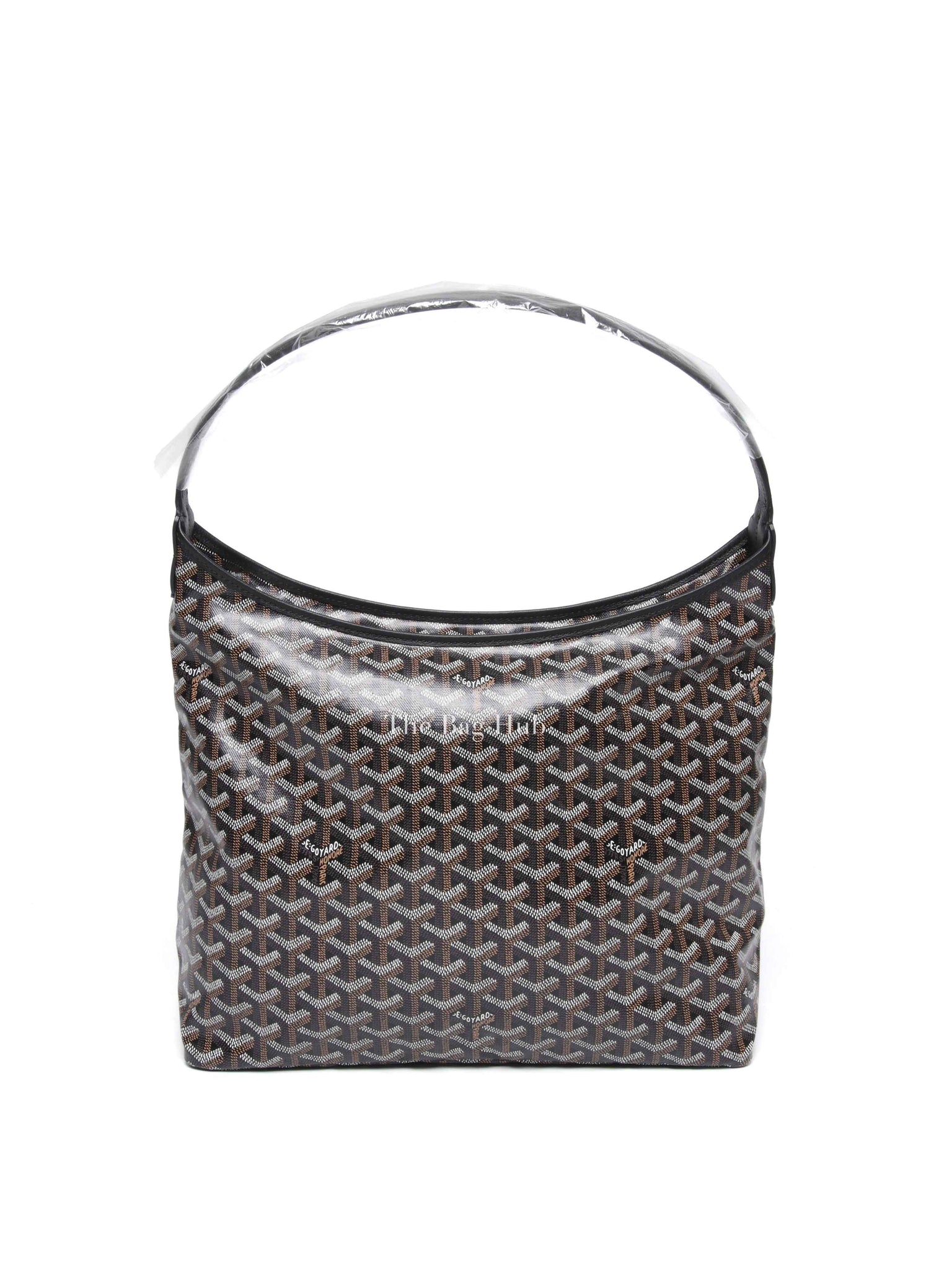 Goyard Black Canvas Boheme Hobo Bag