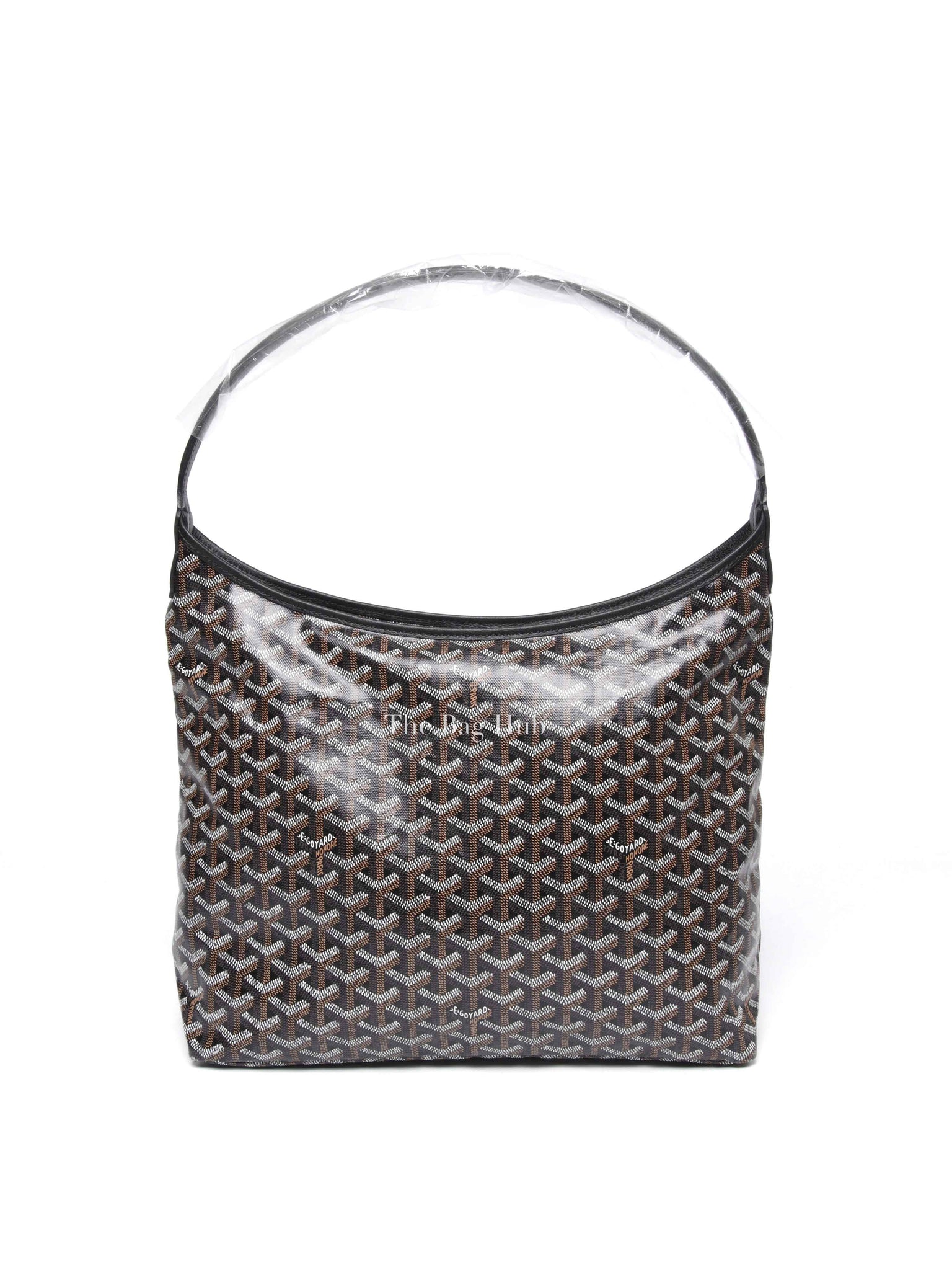 Goyard Black Canvas Boheme Hobo Bag