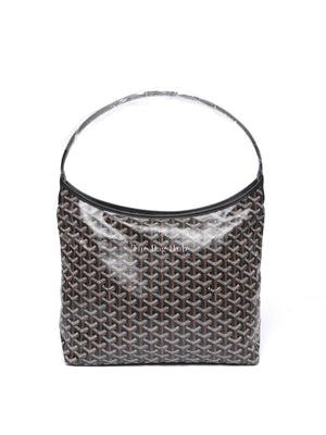 Goyard Black Canvas Boheme Hobo Bag
