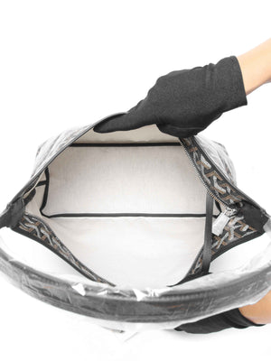 Goyard Black Canvas Boheme Hobo Bag