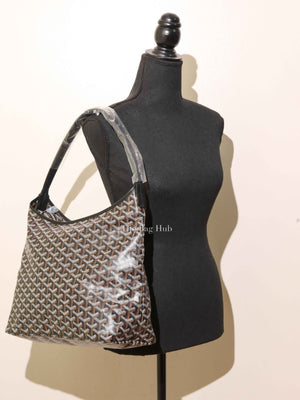 Goyard Black Canvas Boheme Hobo Bag