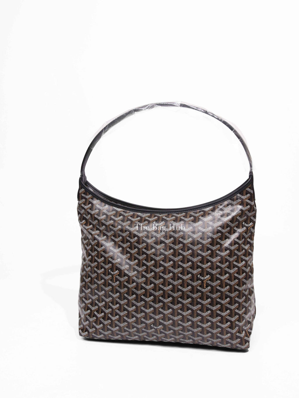 Goyard Black Canvas Boheme Hobo Bag