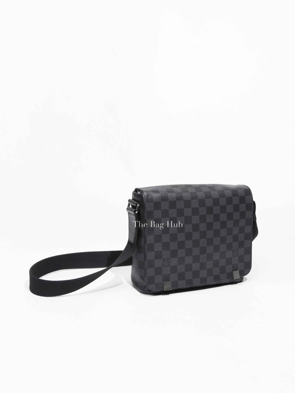 Louis Vuitton Black Damier Graphite Canvas District MM Messenger Bag