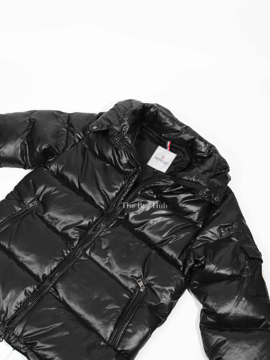Moncler Black Maya Hooded Short Down Jacket L