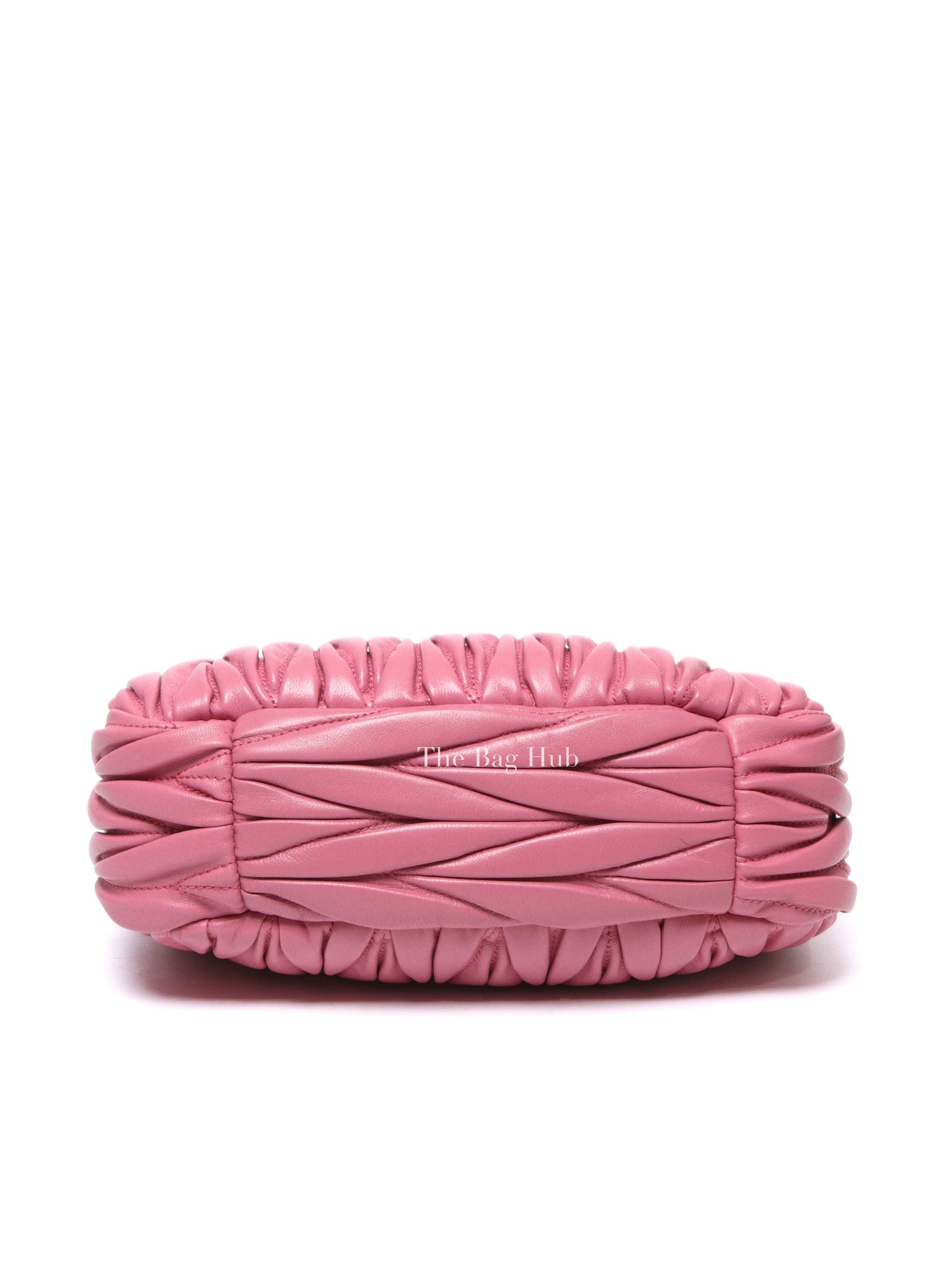 Miu Miu Pink Leather Matelasse Hobo Bag