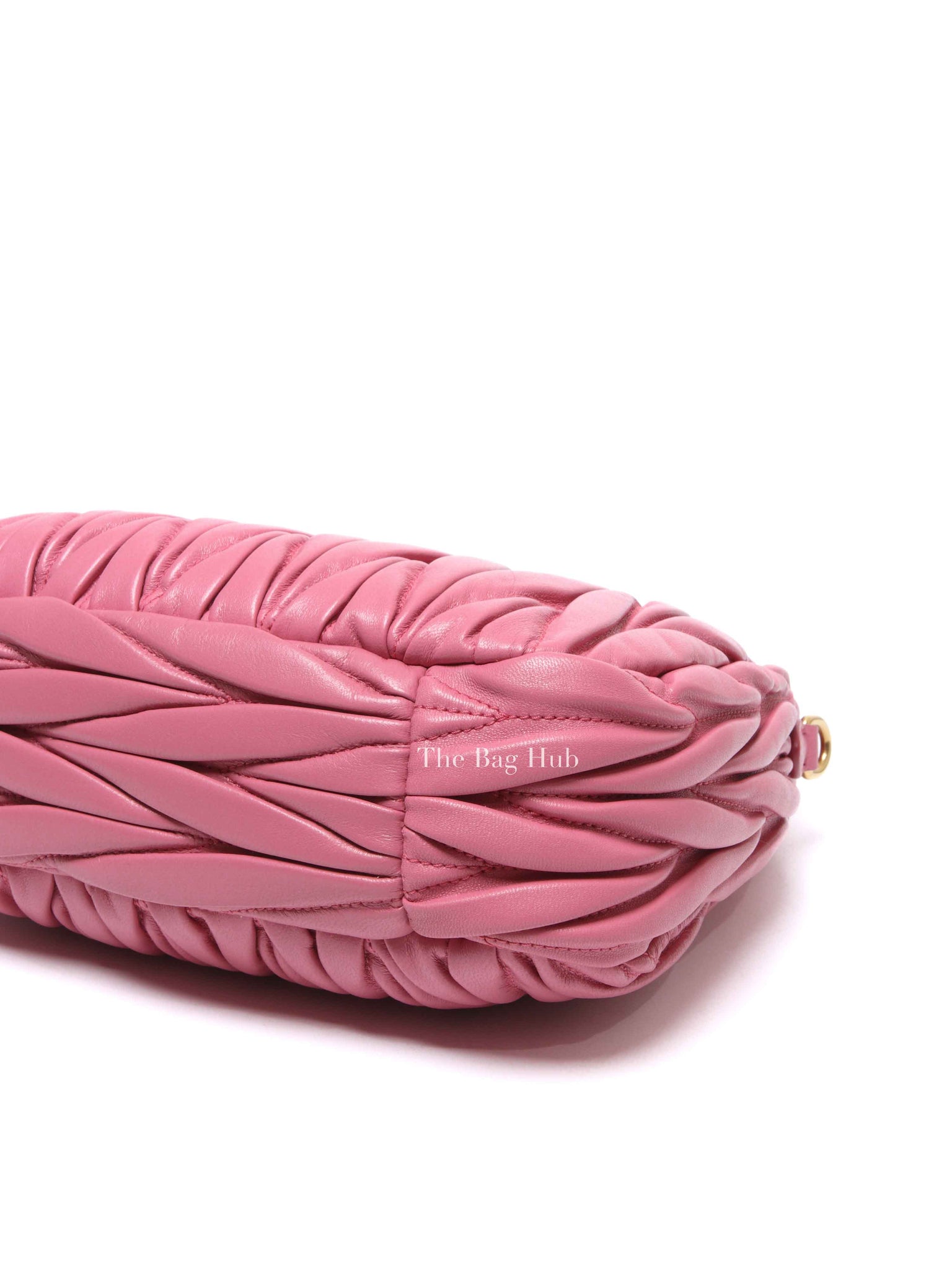Miu Miu Pink Leather Matelasse Hobo Bag
