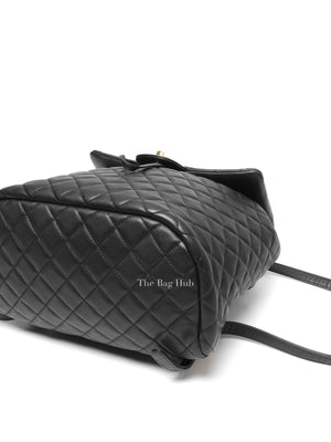 Chanel Black Leather Quilted Urban Spirit Large Backpack