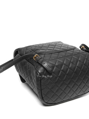 Chanel Black Leather Quilted Urban Spirit Large Backpack