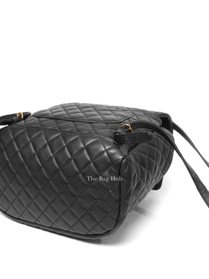 Chanel Black Leather Quilted Urban Spirit Large Backpack