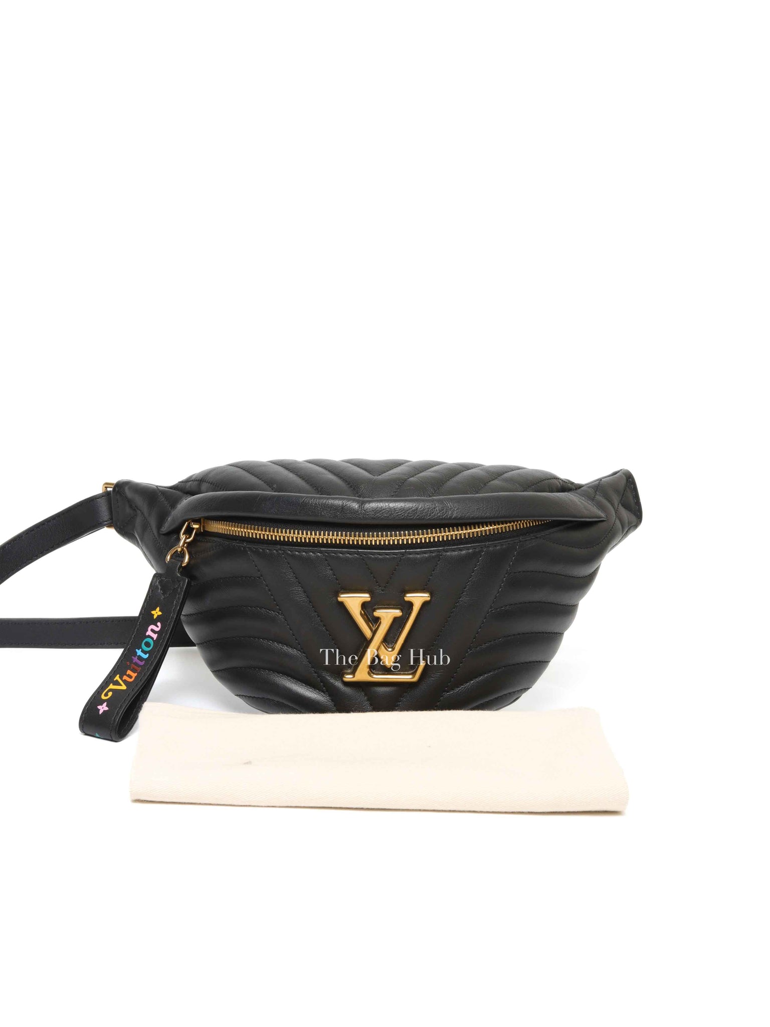 Louis Vuitton Black Leather New Wave Bumbag